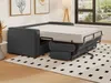 Vente-unique - LORETO Sofa SamtStoff Grau - B 223 cm95 cm x H 90 cm x L 195 cm Bild 2