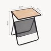 Beistelltisch mit Zeitungsablage Jäller 48x40x30 cm Schwarz/Eicheoptik [en. casa] Bild 3