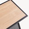 Beistelltisch mit Zeitungsablage Jäller 48x40x30 cm Schwarz/Eicheoptik [en. casa] Bild 5