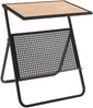 Beistelltisch mit Zeitungsablage Jäller 48x40x30 cm Schwarz/Eicheoptik [en. casa] Bild 2