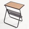 Beistelltisch mit Zeitungsablage Jäller 48x40x30 cm Schwarz/Eicheoptik [en. casa] Bild 4