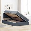vidaXL Bett mit Stauraum und LED mit LED Dunkelgrau 120 x 190 cm Samt 3371320 Bild 4
