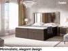 MEBLINI Boxspringbett LIONEL 180x200 cm mit Bettkasten - H3/Braun Webstoff Polsterbett - Doppelbett mit Topper & Bonellfederkern-Matratze Bild 4