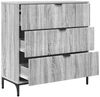 vidaXL Sideboard Graues Sonoma 79,5 x 33 x 82 cm Holzwerkstoff 883440 Bild 5