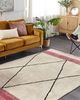 Teppich Baumwolle beige rosa 140 x 200 cm geometrisches Muster Kurzflor AFSAR Bild 3