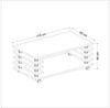 Homeline Couchtisch Couchtisch Hochglanz oder matt schwarz-weiß oder Eiche 115x65 cm Bild 4