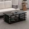 Homeline Couchtisch Couchtisch Hochglanz oder matt schwarz-weiß oder Eiche 115x65 cm Bild 2