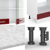 Eckküche R-Line Rot Hochglanz/Weiß 287 x 60 cm , AP Marmor Vicco Bild 5