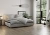 Mako Satin Bettwäsche Melange grau – 135x200 + 80x80 cm Bild 3