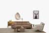 Sitzgruppe/Sofa Set - Wohnzimmergarnitur "Cassiope" 3+3+1-Braun/Beige Bild 5