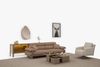 Sitzgruppe/Sofa Set - Wohnzimmergarnitur "Cassiope" 3+3+1-Braun/Beige Bild 4