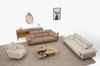 Sitzgruppe/Sofa Set - Wohnzimmergarnitur "Cassiope" 3+3+1-Braun/Beige Bild 2