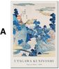 Poster Vintage Japanische Landschaft Abstrakte Meer Welle Traditionell als Deko Print ohne Rahmen - B / 13 x 18 cm Bild 2