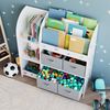 HOMECHO Spielzeugtruhe, Spielzeugregal Bücherregal Kinderregal 4 Stoffboxen Bild 4