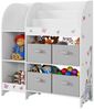 HOMECHO Spielzeugtruhe, Spielzeugregal Bücherregal Kinderregal 4 Stoffboxen Bild 2