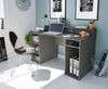 Dmora Arcane Schreibtisch, Moderner Multifunktions-Gaming-Schreibtisch, Studiertisch für PC und CD-Halter, Studiertisch mit Regalen, 136x67h88 cm, Anthrazit Bild 5