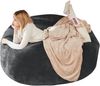 1-Sitzer Sitzsack Sofa 152 x 152 x 70 cm aus Sponge in Dunkelgrau Bild 5