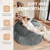 1-Sitzer Sitzsack Sofa 152 x 152 x 70 cm aus Sponge in Dunkelgrau Bild 4