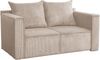 AX LIVING Hatay Schlafsofa 2 Sitzer Cord Sofa in Beige mit Bettkasten Bild 2
