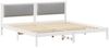vidaXL Bettrahmen Hellgrau 200 x 200 cm Massives Kiefernholz 3394242 Bild 2