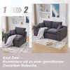 LVHOM Modulares Eckteil 1 St, Eckmodul mit Kissen, 1-Sitzer-Sofa aus Cordstoff, Frei kombinierbar, 101x102x84 cm Bild 3