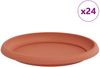 vidaXL Runde Blumenplatte 24 pcs Ziegelrot Ø 21,5 x 2,5 cm Kunststoff 42020317 Bild 2