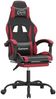 vidaXL Gaming-Stuhl mit Fußstütze Schwarz und Weinrot Kunstleder [3143885] Bild 2