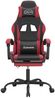 vidaXL Gaming-Stuhl mit Fußstütze Schwarz und Weinrot Kunstleder [3143885] Bild 3