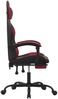 vidaXL Gaming-Stuhl mit Fußstütze Schwarz und Weinrot Kunstleder [3143885] Bild 4