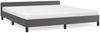 vidaXL Bettgestell mit Kopfteil ohne Matratze Grau 180x200 cm 347517 Bild 2