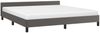 vidaXL Bettgestell mit Kopfteil ohne Matratze Grau 180x200 cm 347517 Bild 3