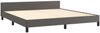 vidaXL Bettgestell mit Kopfteil ohne Matratze Grau 180x200 cm 347517 Bild 4