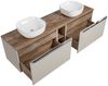 Badmöbel Set 8-tlg Badezimmerset AKAN Taupe inkl. Waschtisch Bild 3