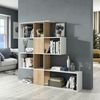 Calicosy 'ZIGZAG' Bücherregal mit 4 Ebene, und 11 Fächern - Zigzag - Helles Holz Bild 2