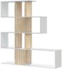 Calicosy 'ZIGZAG' Bücherregal mit 4 Ebene, und 11 Fächern - Zigzag - Helles Holz Bild 3