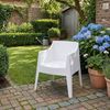 Gartenstuhl HENRI 4er Set - 73 x 57 x 78 cm, Kunststoff, Weiß | Stapelstuhl Loungestuhl Garten Outdoor-Stuhl Bild 3