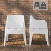 Gartenstuhl HENRI 4er Set - 73 x 57 x 78 cm, Kunststoff, Weiß | Stapelstuhl Loungestuhl Garten Outdoor-Stuhl Bild 2