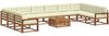 vidaXL Outdoor-Sofagarnitur mit Kissen 11 pcs Natur und Creme 3368278 Bild 2