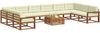 vidaXL Outdoor-Sofagarnitur mit Kissen 11 pcs Natur und Creme 3368278 Bild 3
