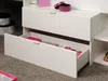 Vente-unique - GISELE Bett Holz, Platte BeigeWeiß - B 135 cm x H 90 cm x L 203 cm Bild 3