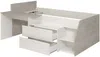 Vente-unique - GISELE Bett Holz, Platte BeigeWeiß - B 135 cm x H 90 cm x L 203 cm Bild 5