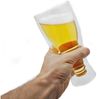 Dimono Bierglas Doppelwandiges Trinkglas, Borosilikatglas, Umgestülpte Bierflasche im Glas Bild 3