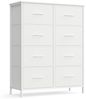 SONGMICS Kommode, Schrank, 8 Stoffschubladen, für Schlafzimmer, Flur, Wohnzimmer, weiß Bild 2