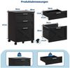 GarveeMore Aktenschrank Rollcontainer mit 3 Schubladen Unterschrank Büroaufbwahrung Bild 3