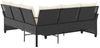vidaXL L-förmiges Couchsofa mit Kissen Schwarzes Polyrattan 365415 Bild 5