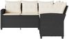 vidaXL L-förmiges Couchsofa mit Kissen Schwarzes Polyrattan 365415 Bild 3