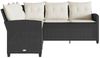 vidaXL L-förmiges Couchsofa mit Kissen Schwarzes Polyrattan 365415 Bild 4