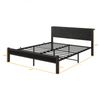 Flieks Doppelbett 140 x 200cm, Metallbett mit Stauraum-Kopfteil, Schwarz Bild 4