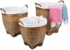 Rattan Wäschekorb Lea mit Henkel 3 er Set Bild 2