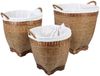 Rattan Wäschekorb Lea mit Henkel 3 er Set Bild 3